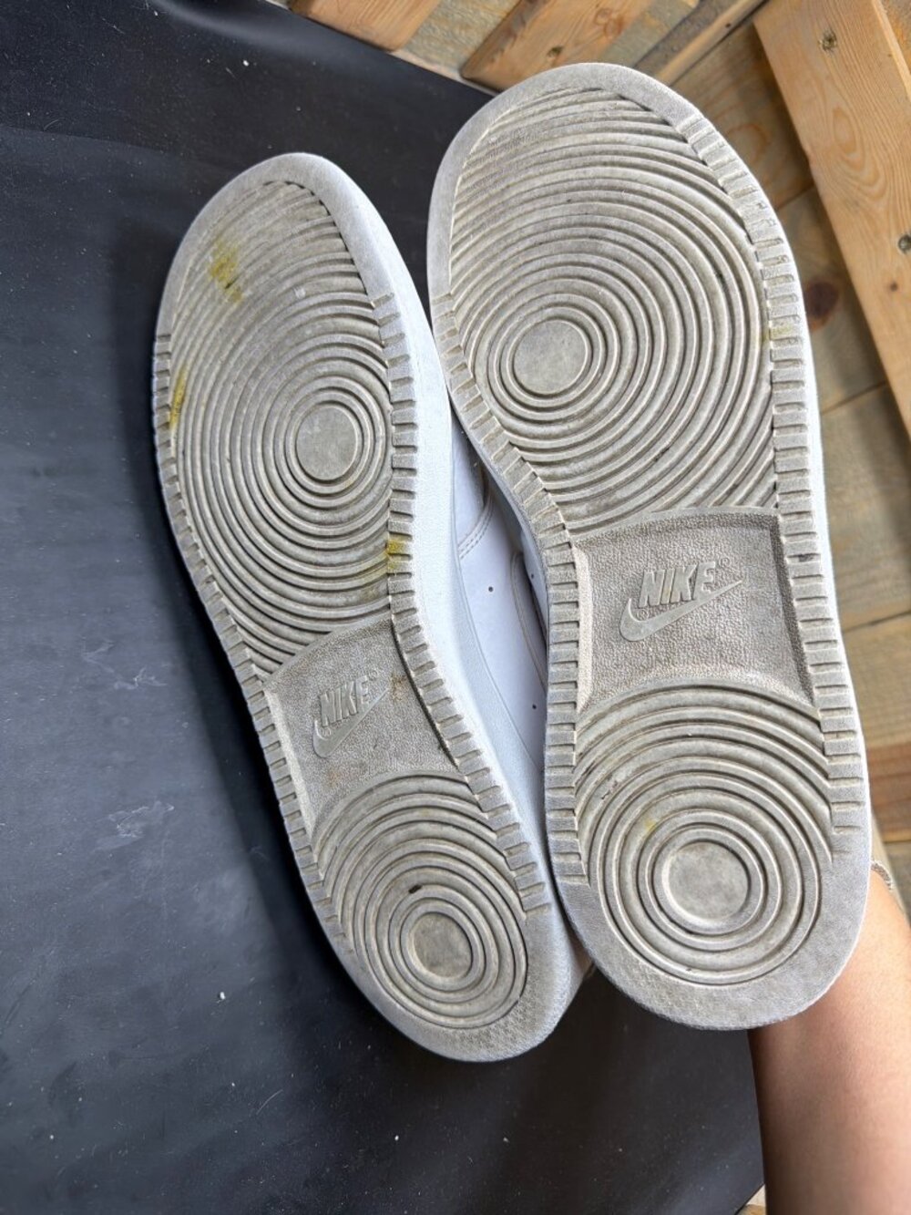 Nike Court Vision Low Triple White Mens Everyday Sneakers Shoes Size 12 EUR 46 - Picture 7 of 8